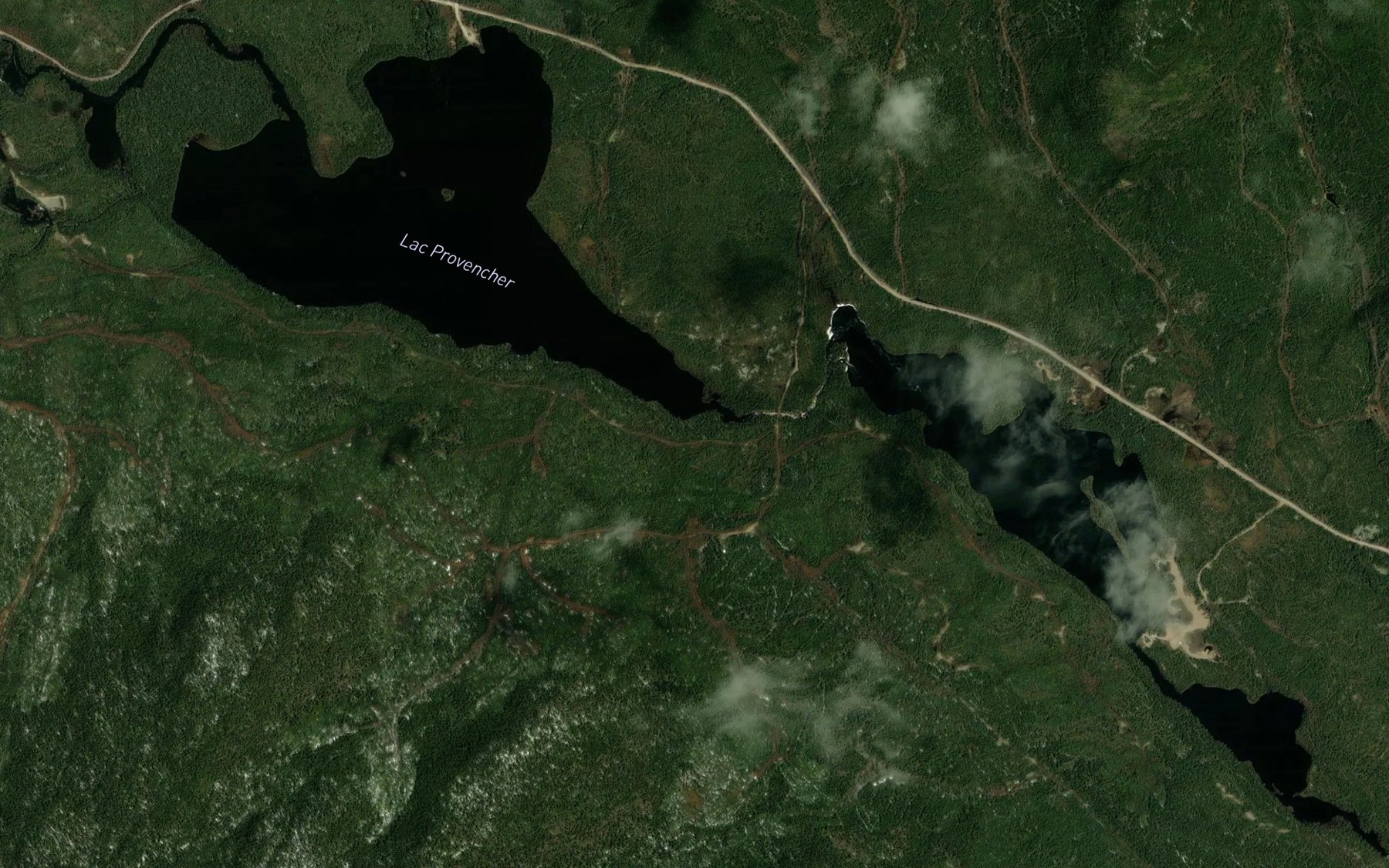 Satellite map of the Lac Provencher