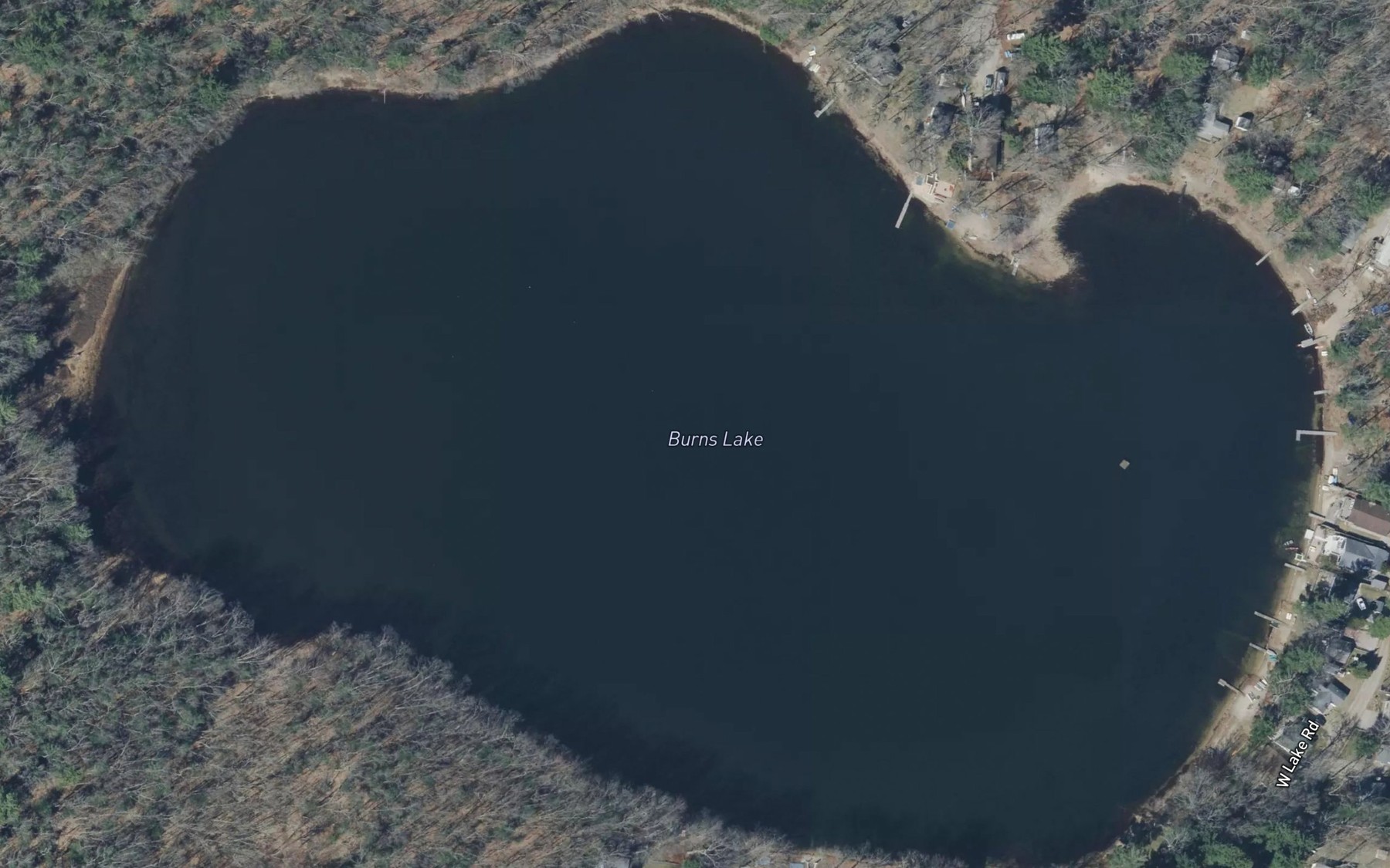 Satellite map of the Burns Lake