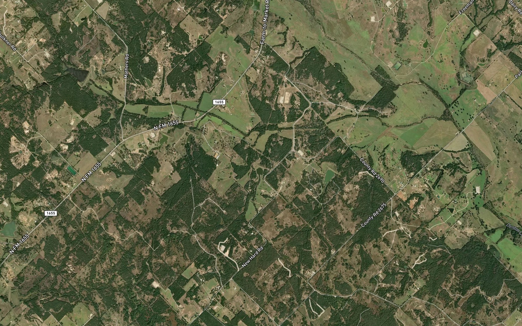 Satellite map of the Soil Conservation Service Site 11f Reservoir