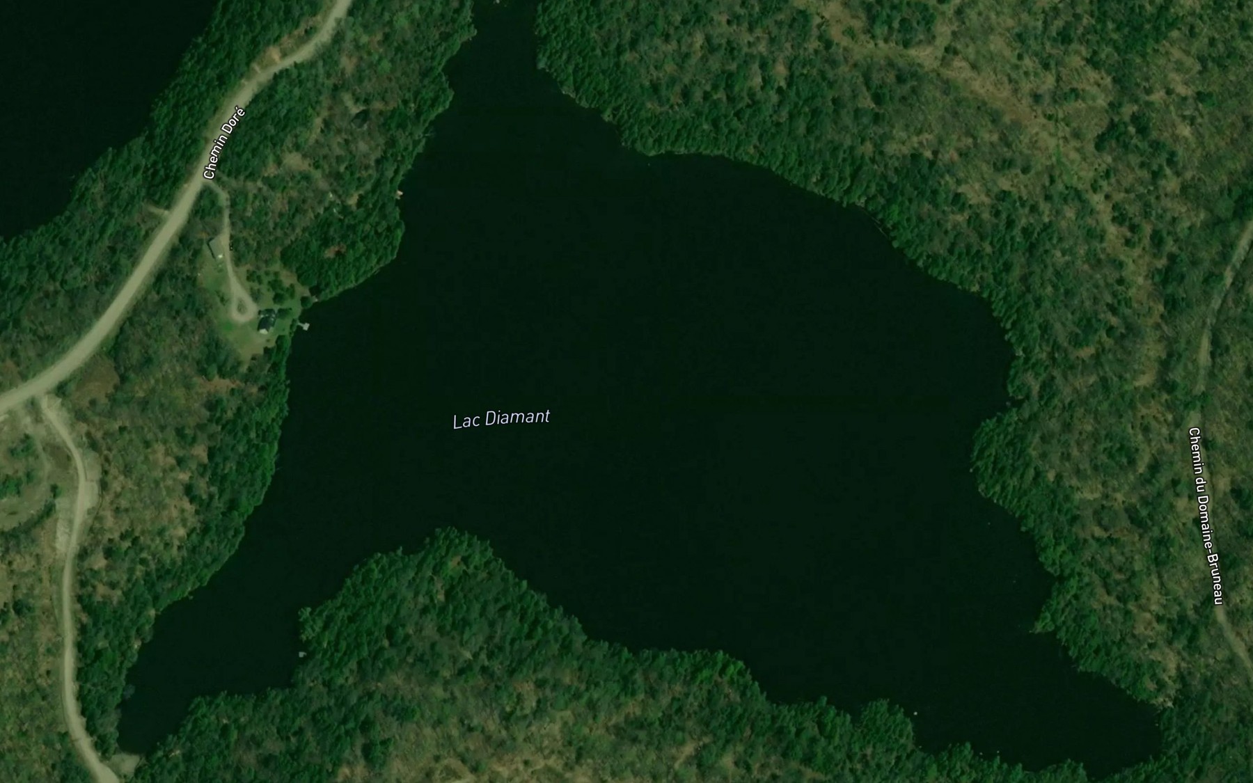 Satellite map of the Lac Diamant
