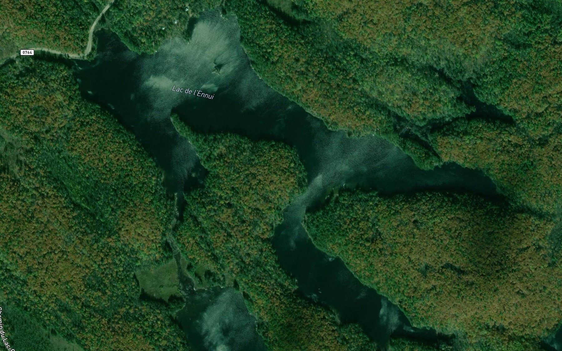 Satellite map of the Lac de l'Ennui