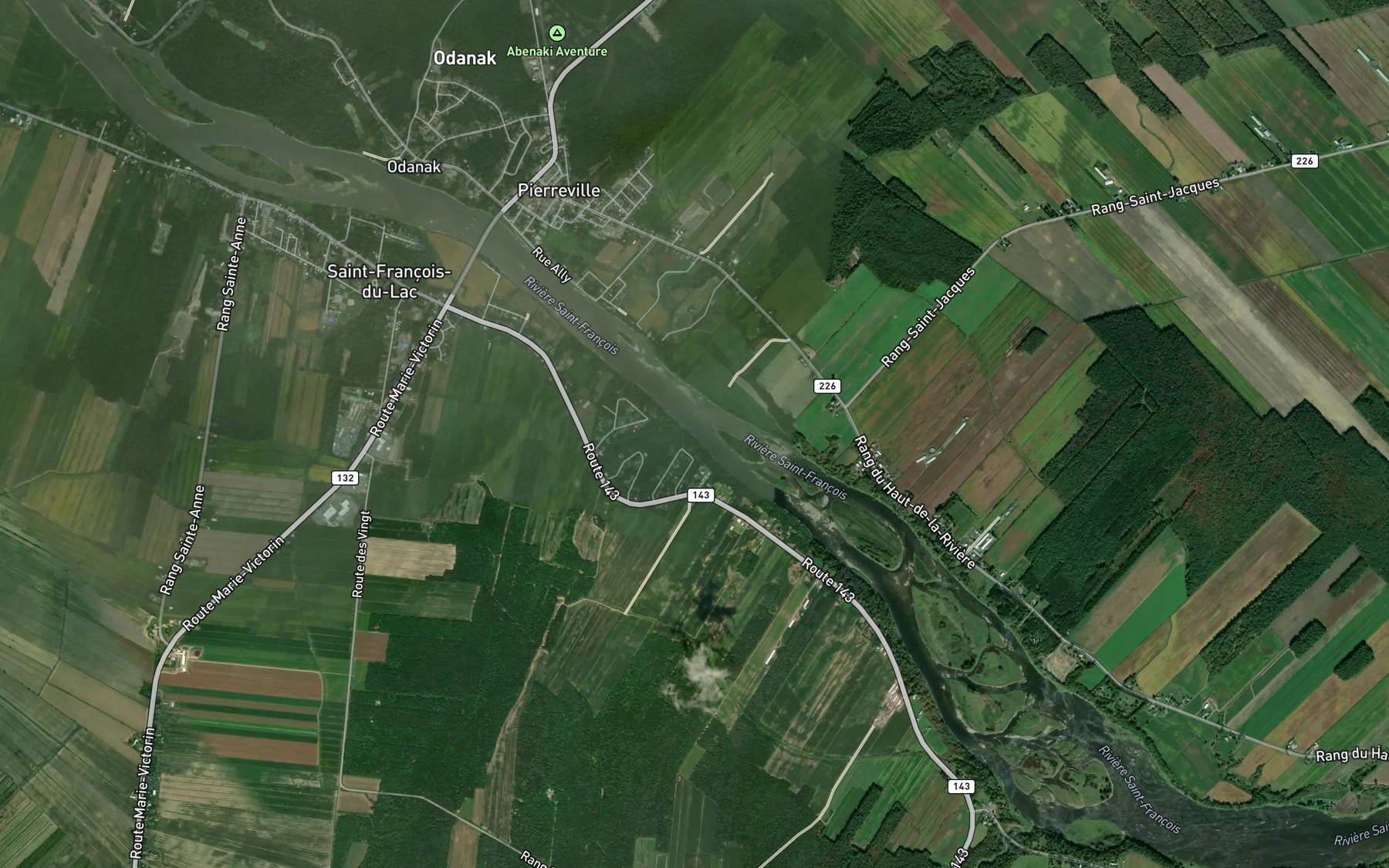 Satellite map of the La Grande Coulee