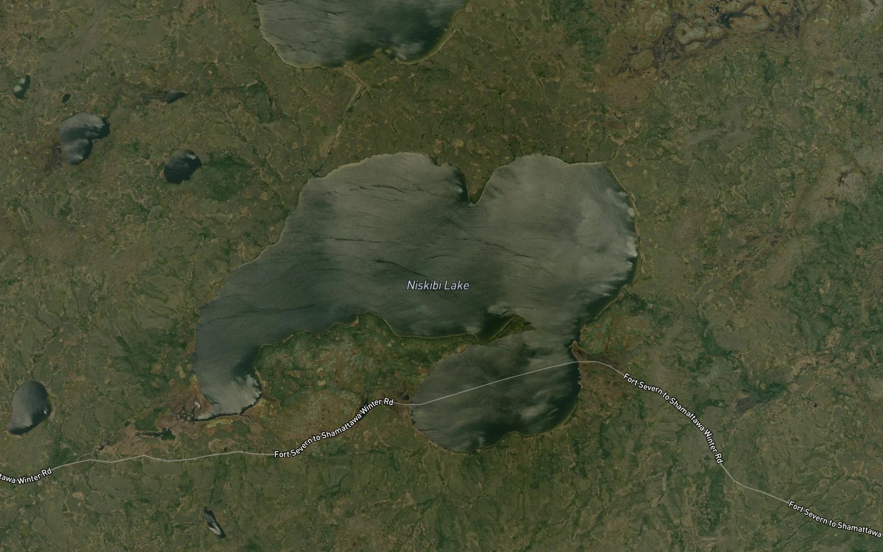 Satellite map of the Niskibi Lake