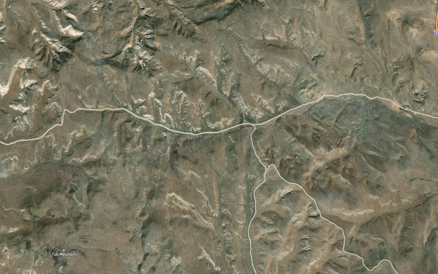 Satellite map of the Moores Hollow Reservoir