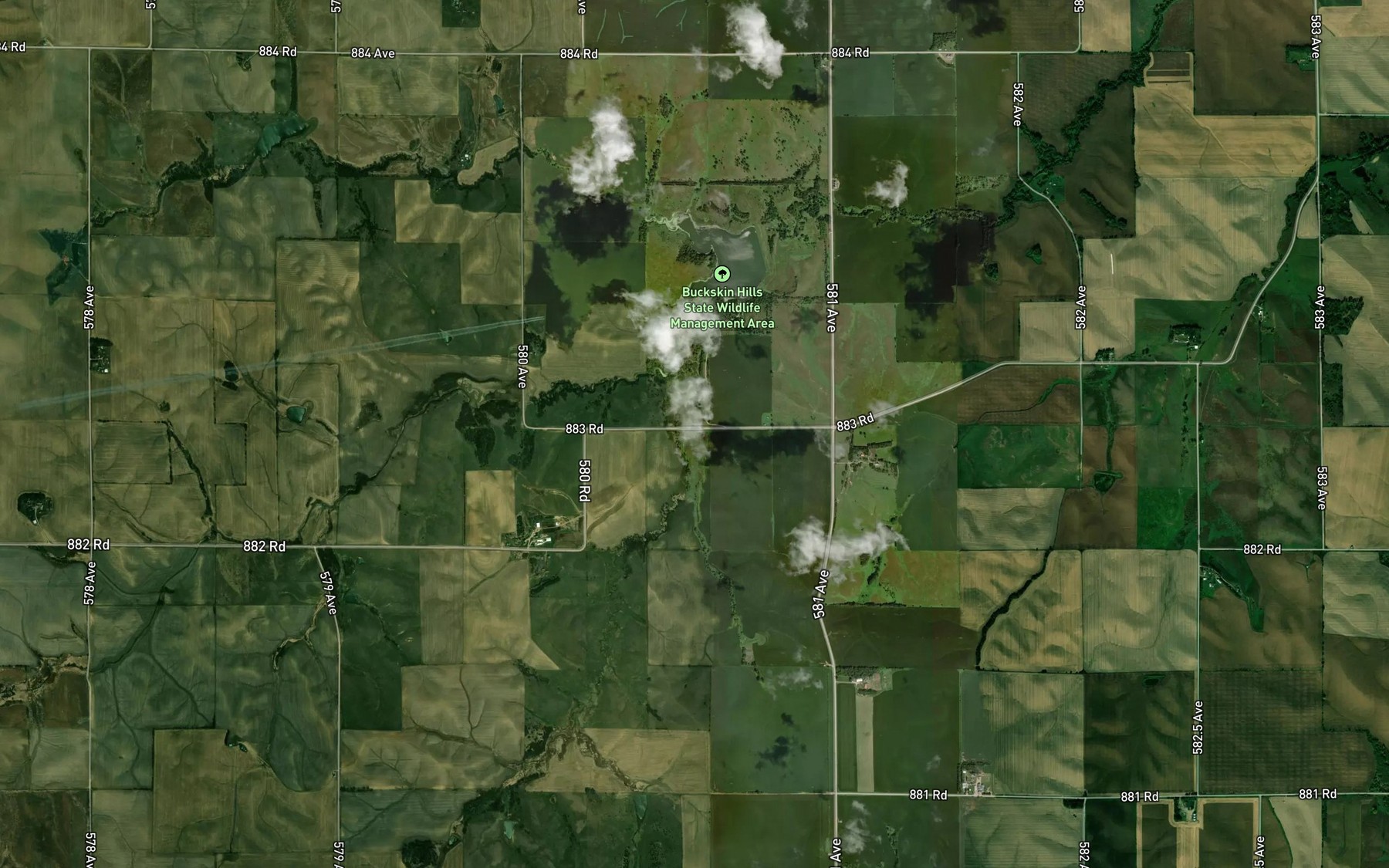 Satellite map of the Aowa Creek Reservoir 63-1A