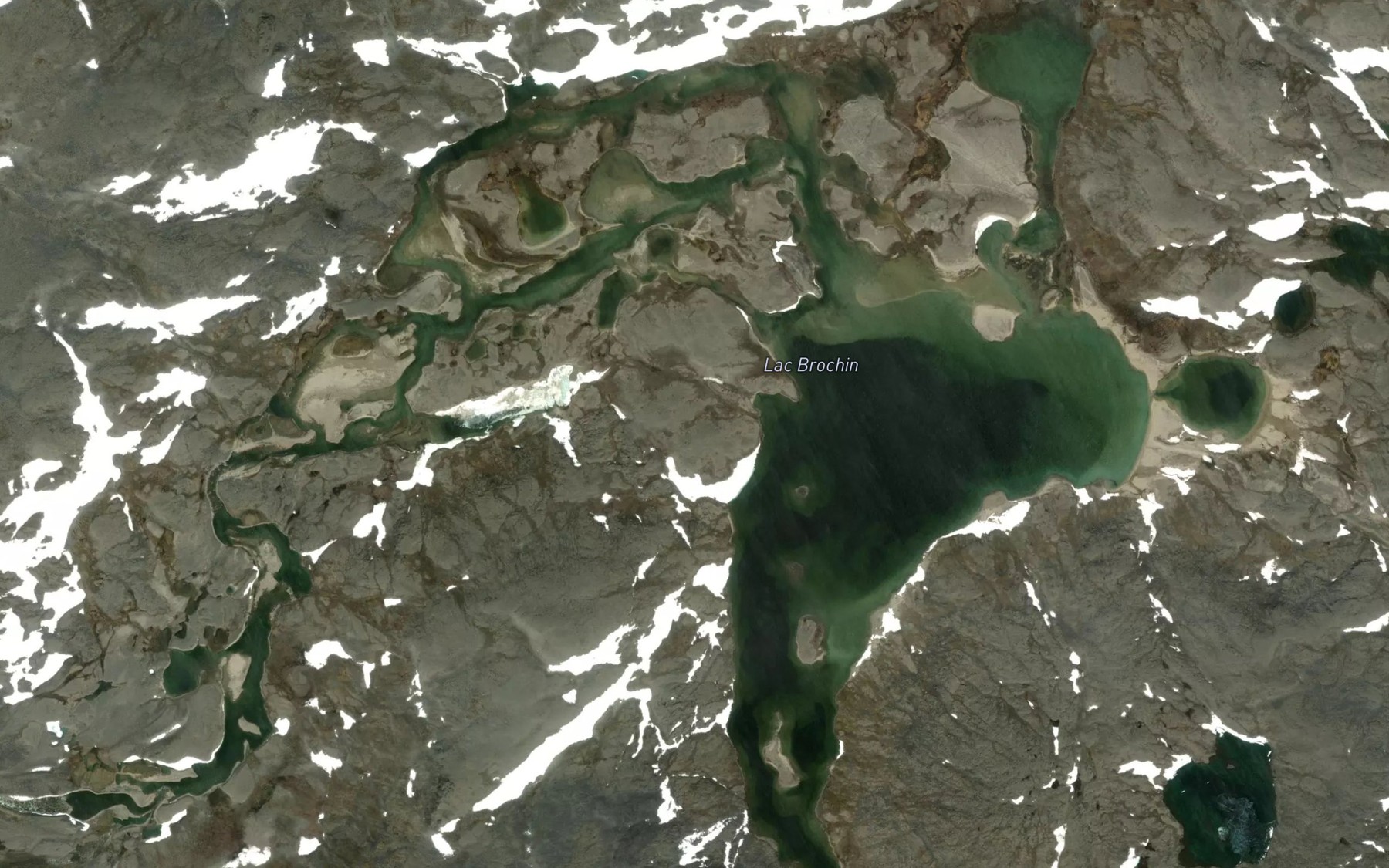 Satellite map of the Lac Brochin