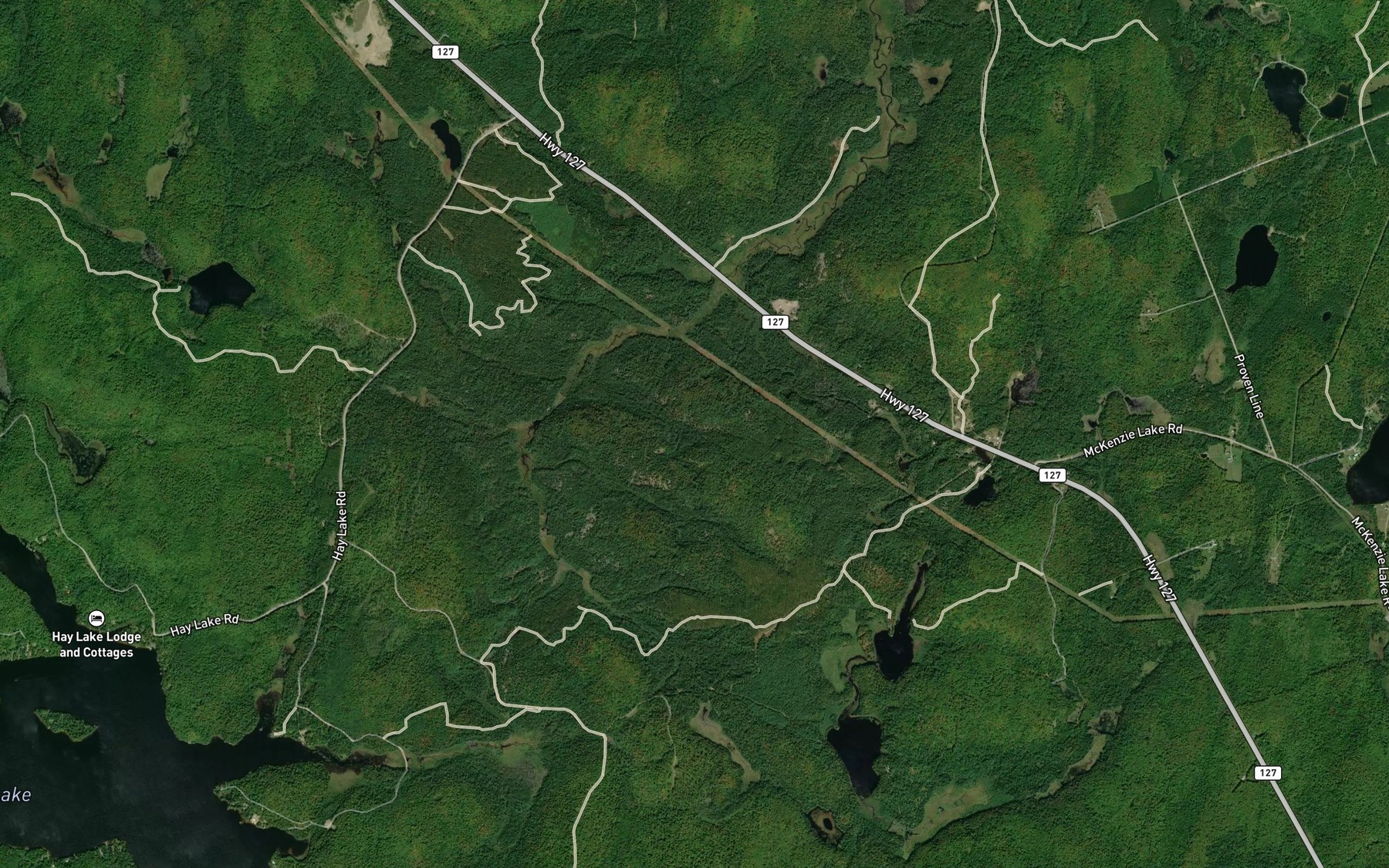 Satellite map of the McCoy Creek