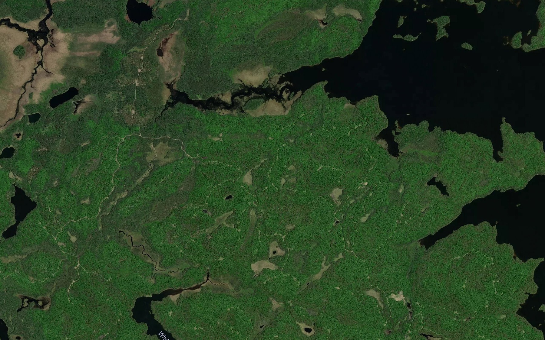 Satellite map of the Graham Creek