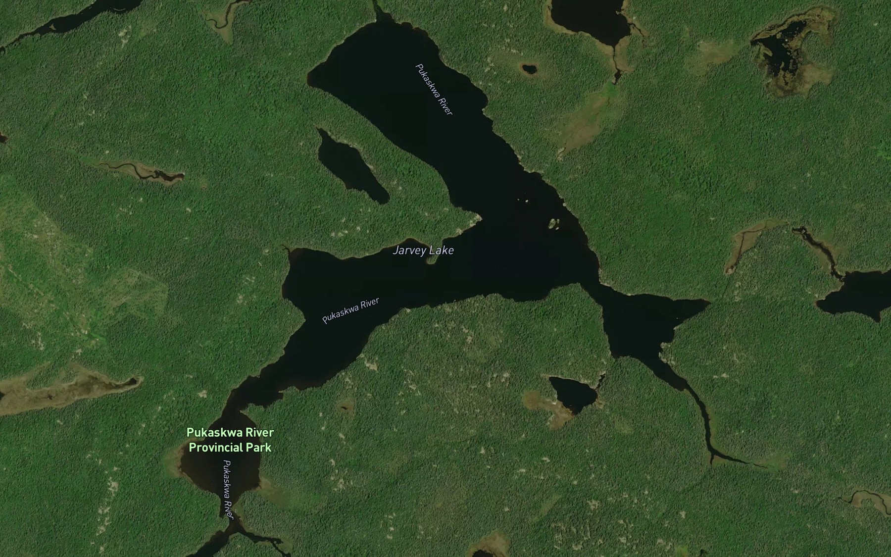 Satellite map of the Jarvey Lake