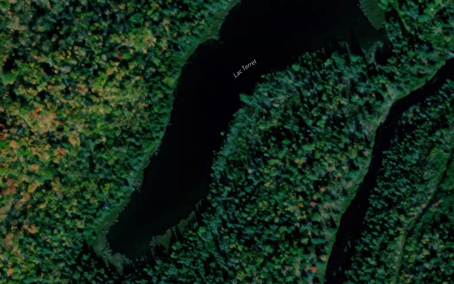 Satellite map of the Lac Terret