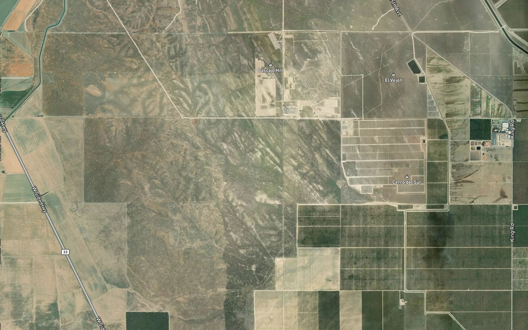 Satellite map of the Arroyo Ancho
