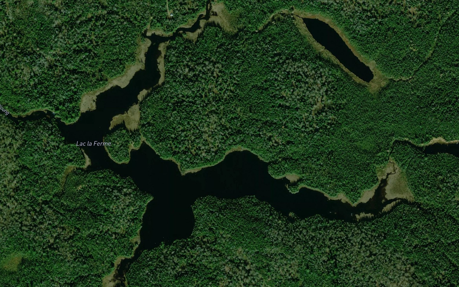 Satellite map of the Lac la Ferme
