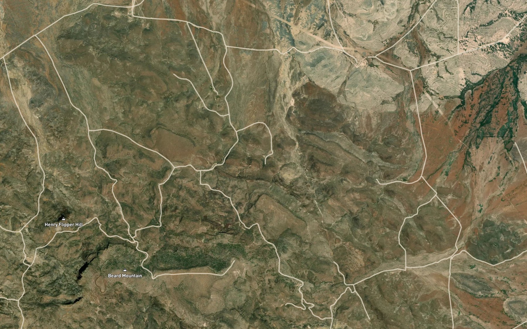 Satellite map of the Beard Spring