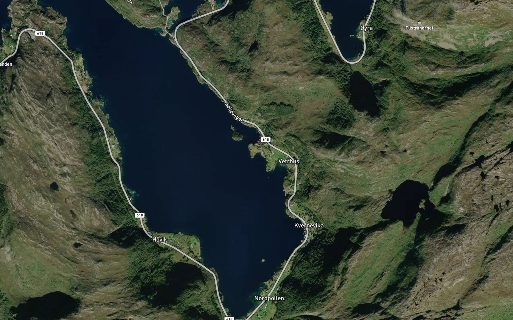 Satellite map of the Lavika