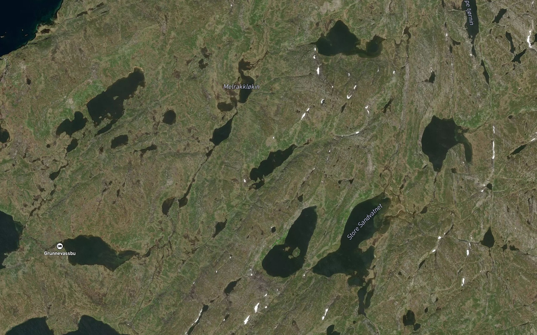 Satellite map of the Heietjonn