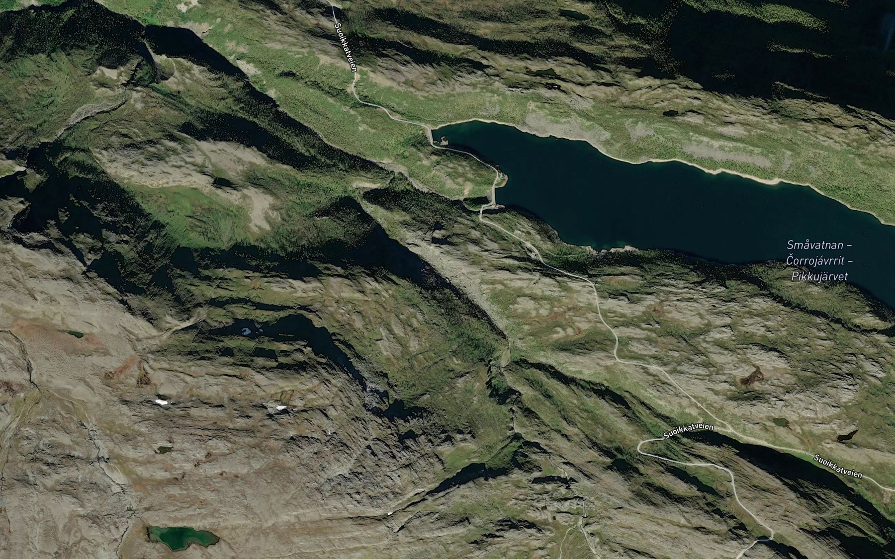 Satellite map of the Abbujakka