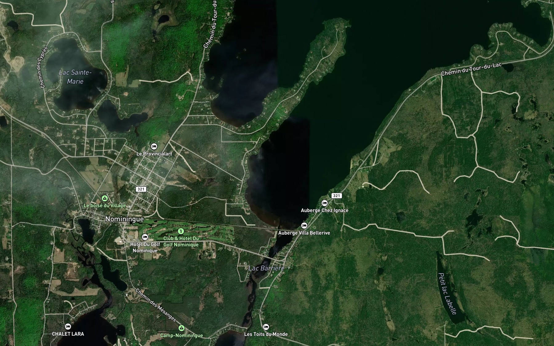 Satellite map of the Cours d'eau de la Savane de Nominingue