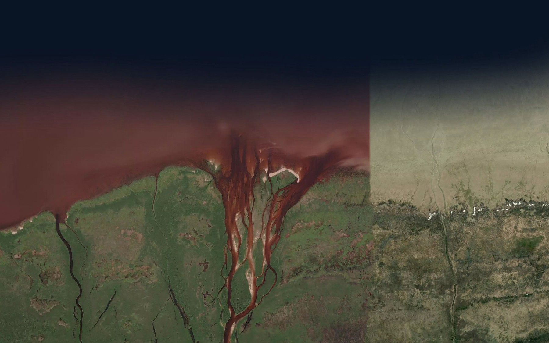 Satellite map of the Machichi River