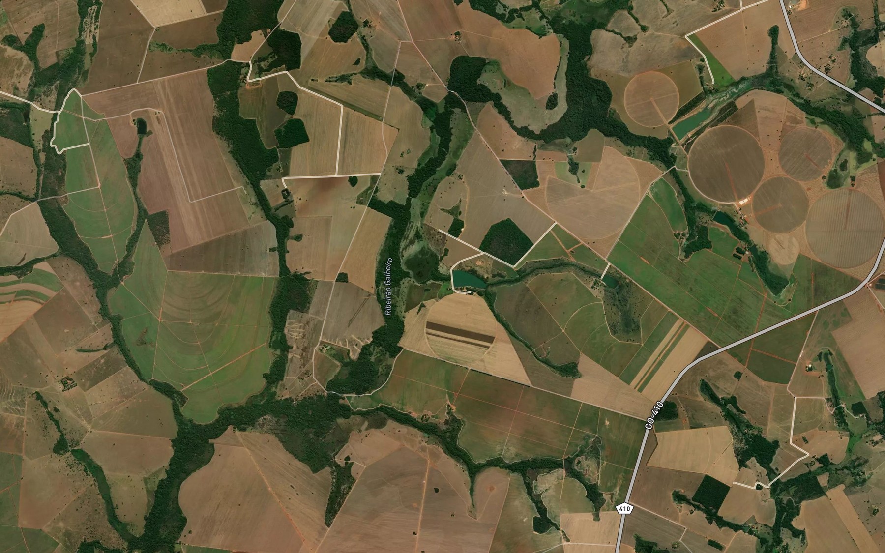 Satellite map of the Corrego Fogo Bravo
