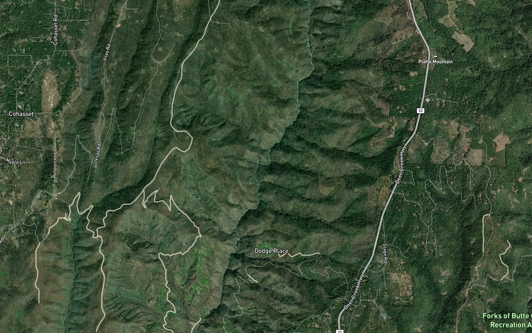 Satellite map of the Bear Lake