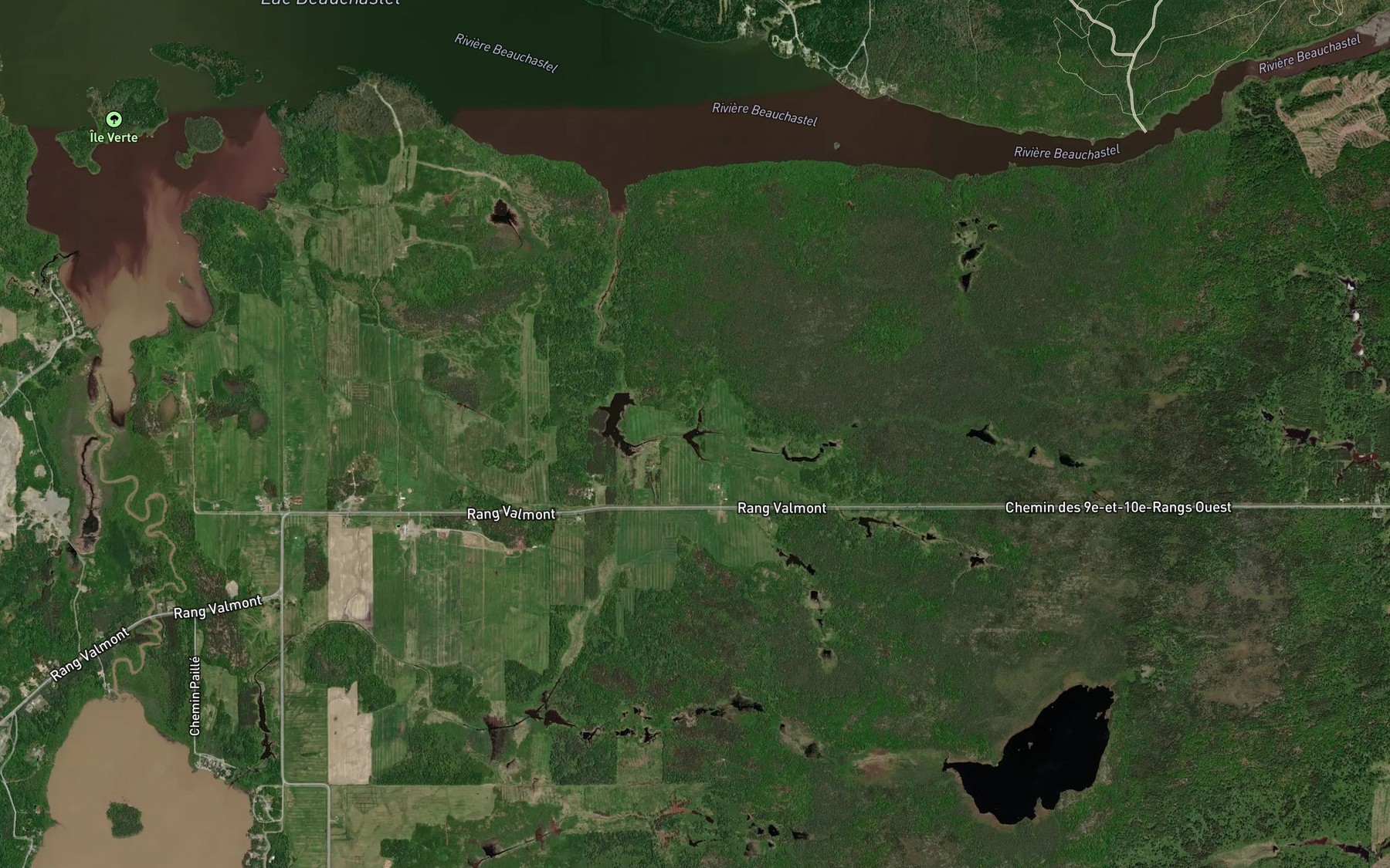 Satellite map of the Branche Charron