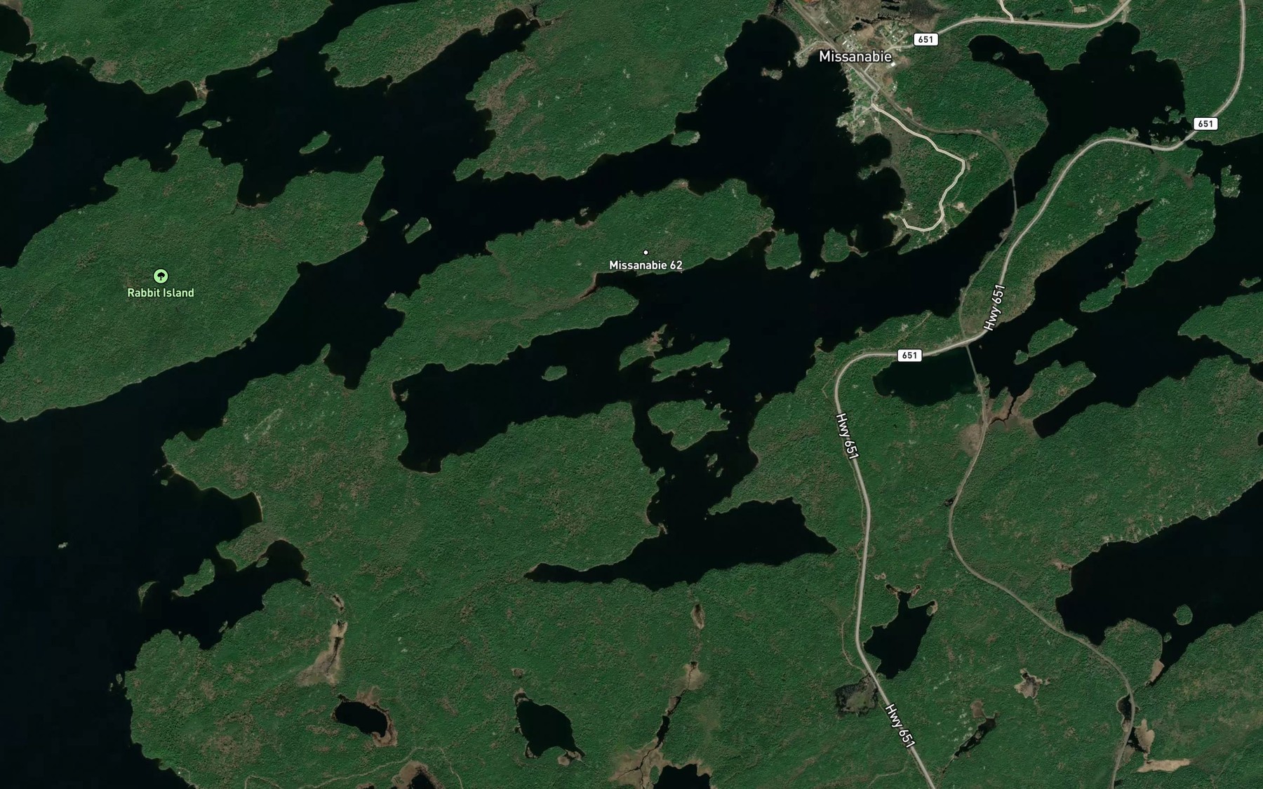 Satellite map of the Indian Bay