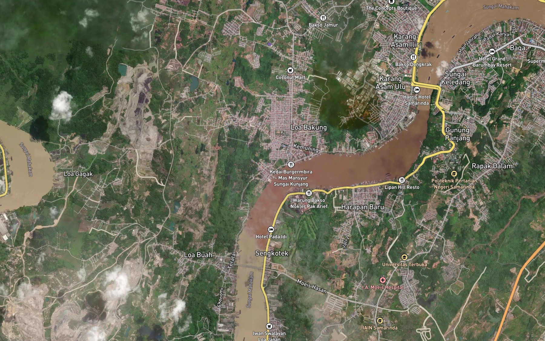 Satellite map of the Sungai Langs