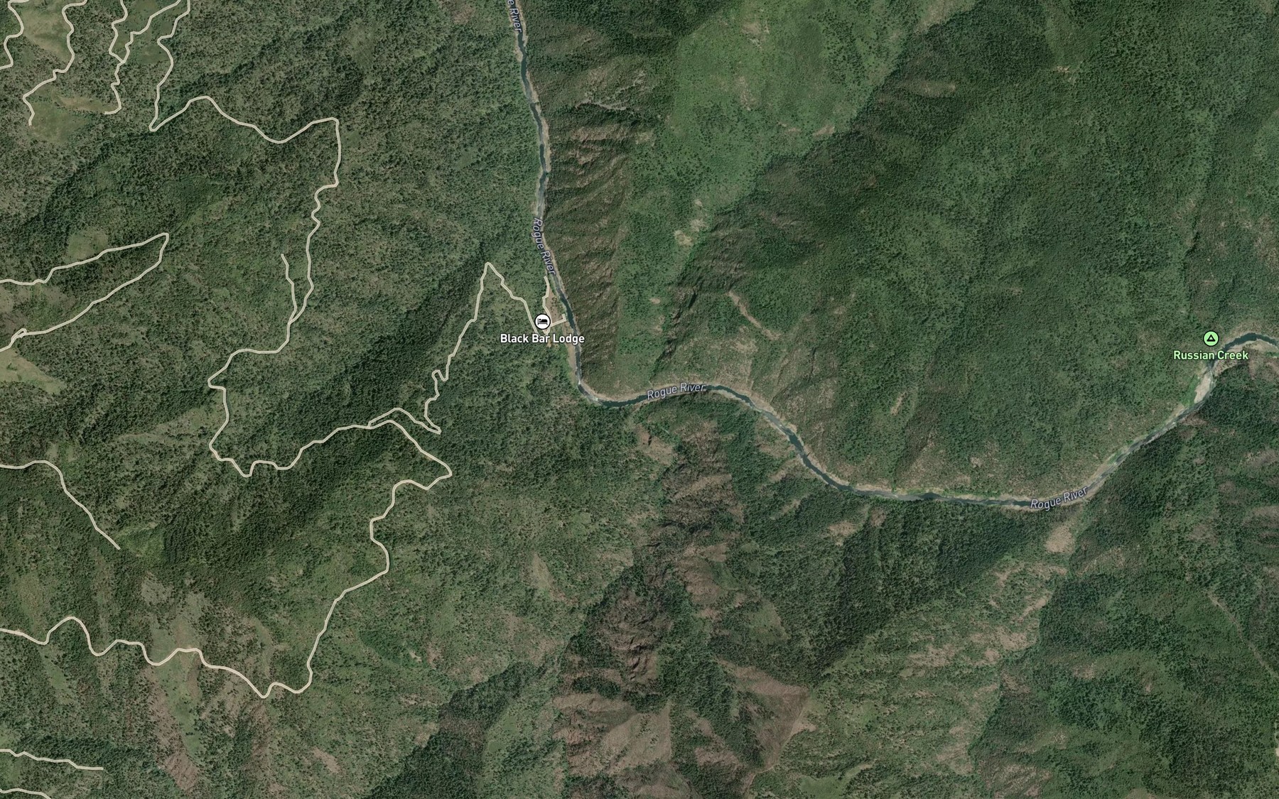 Satellite map of the Big Windy Creek