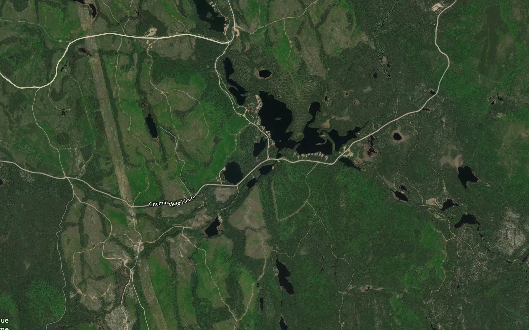 Satellite map of the Lac Fortin