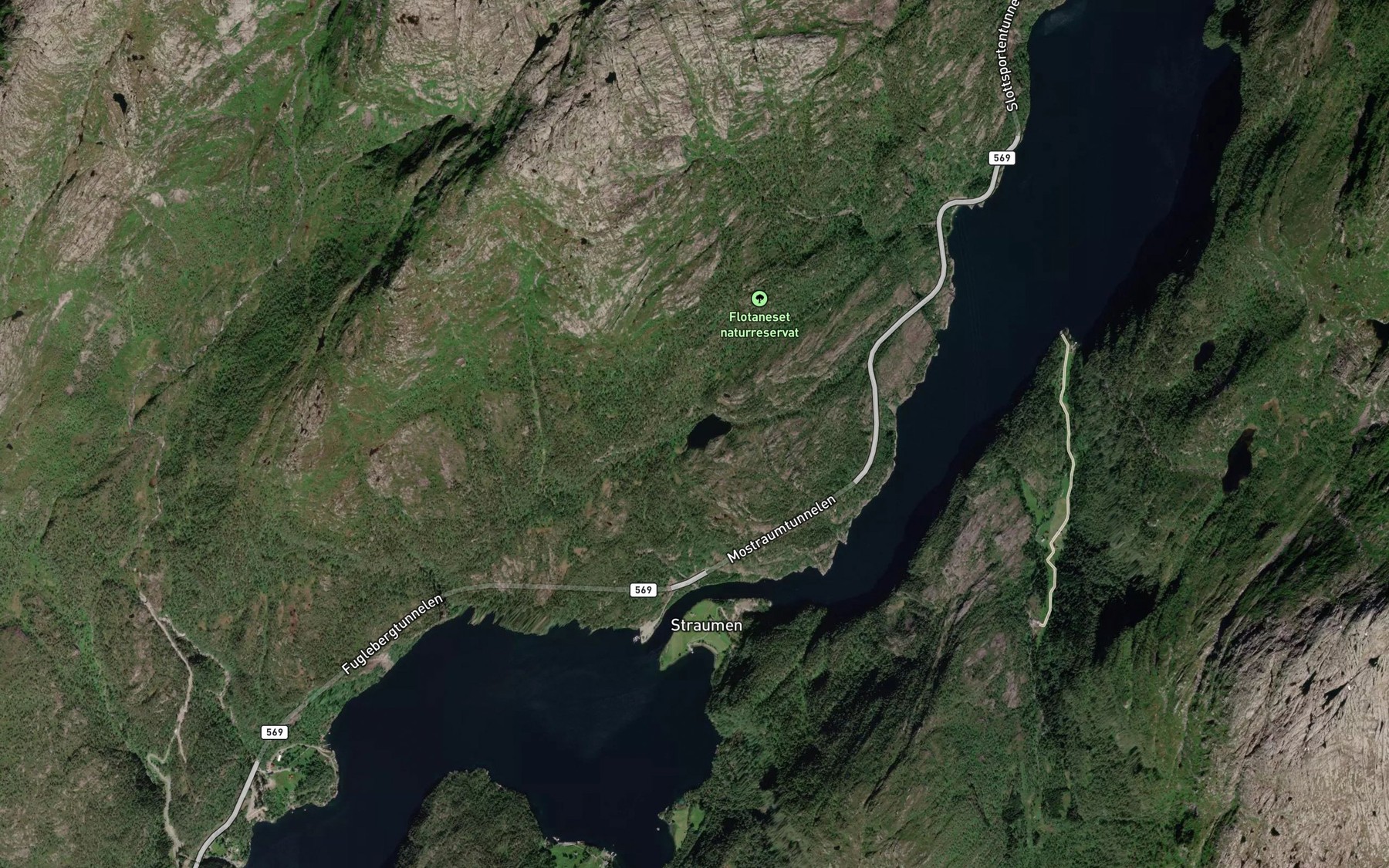 Satellite map of the Bergatjorna