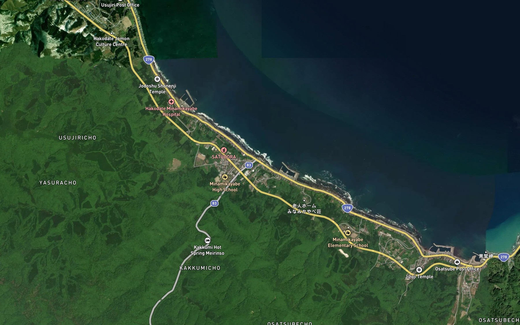 Satellite map of the Kakkumi Gawa