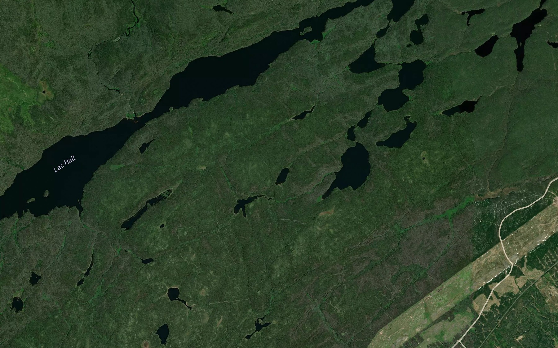 Satellite map of the Lac Cache
