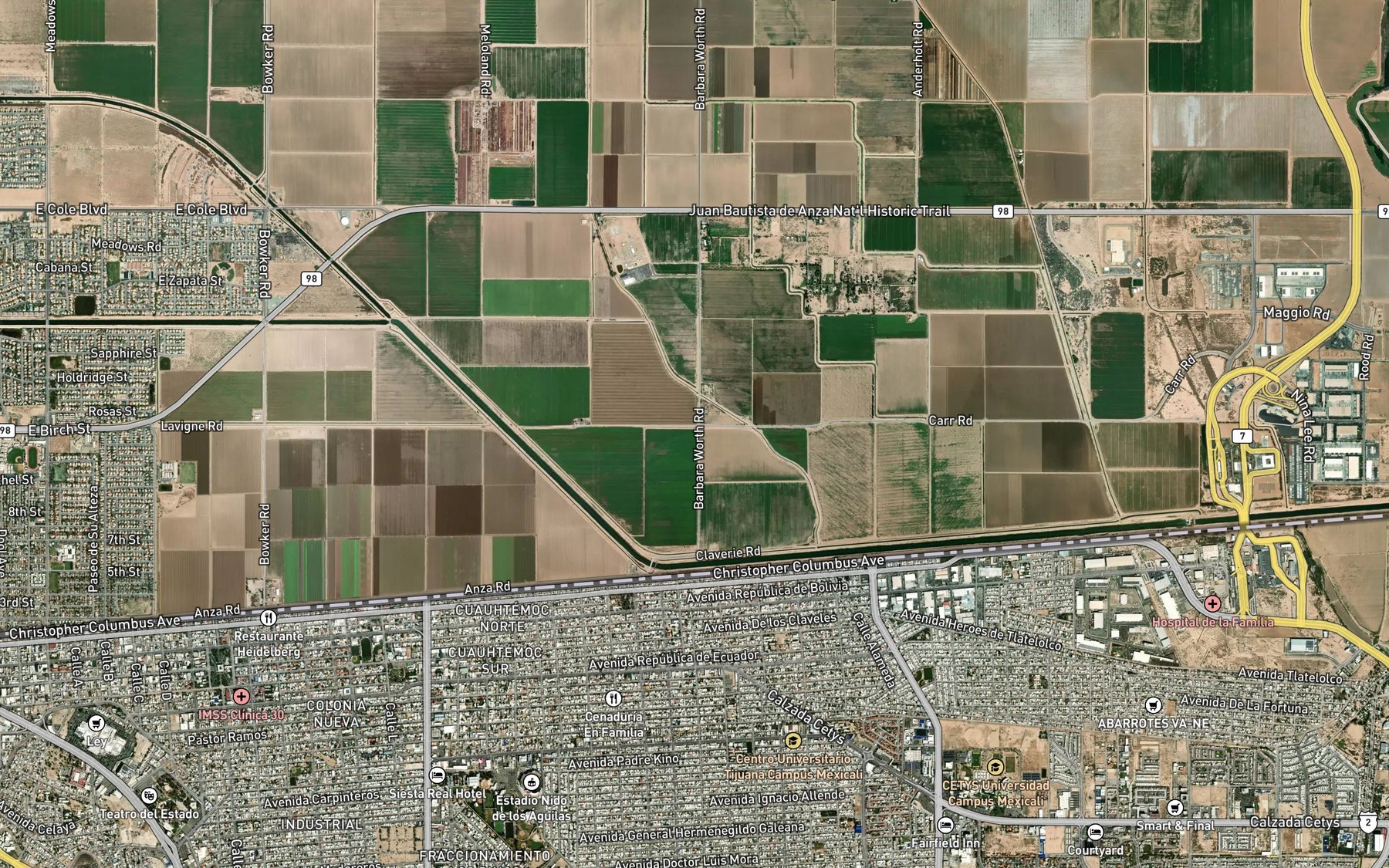 Satellite map of the Lateral Two