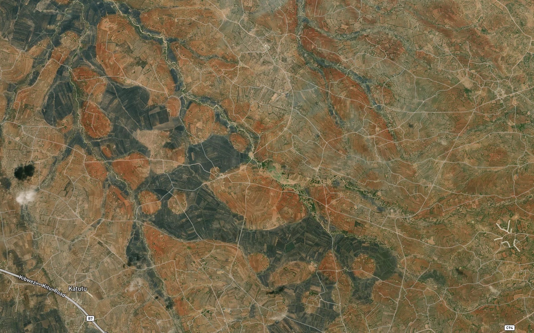 Satellite map of the Matingani Dam