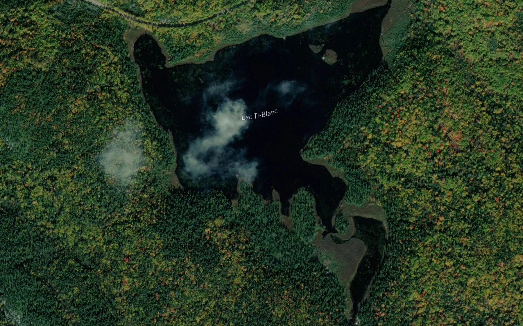 Satellite map of the Lac Ti-Blanc