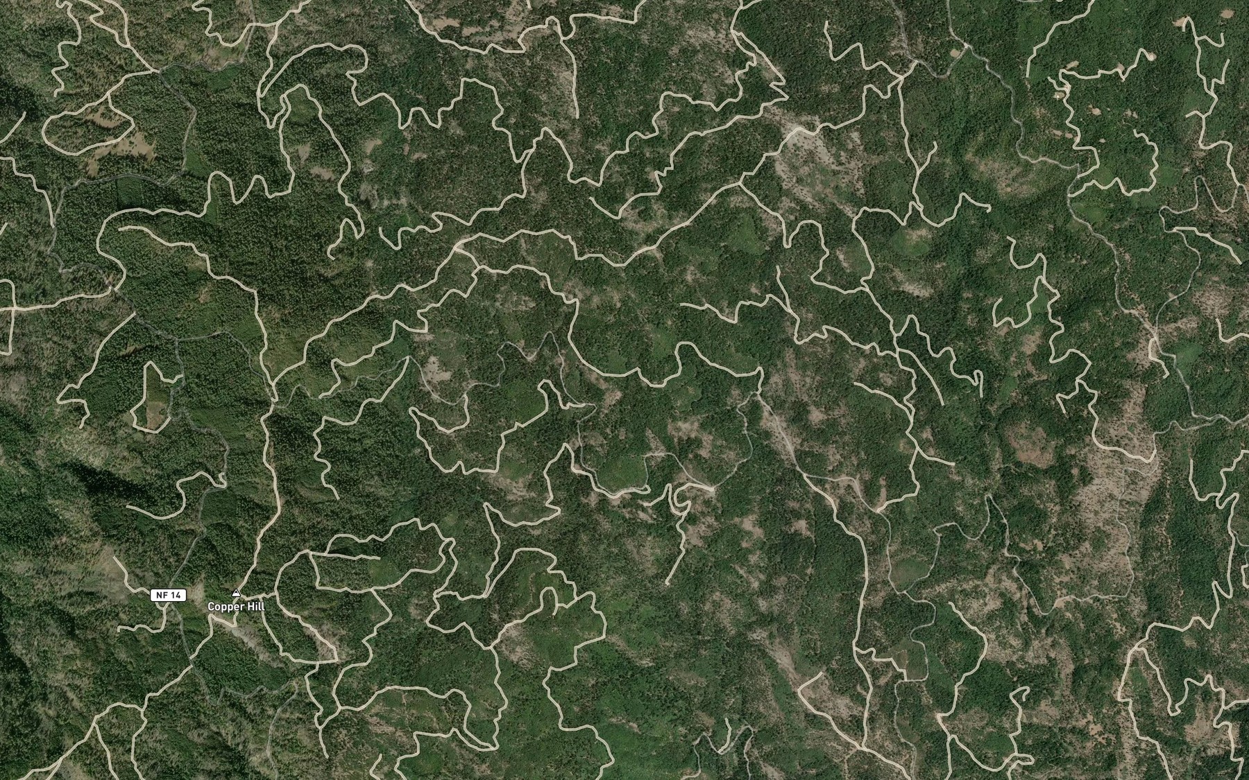 Satellite map of the Cedar Spring