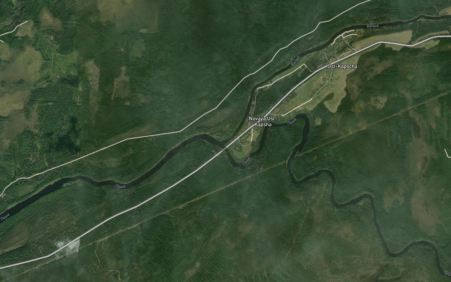 Satellite map of the Kapsha