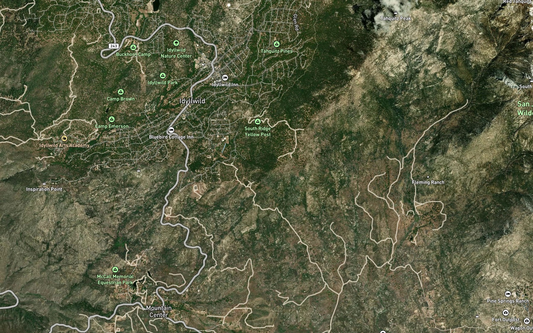 Satellite map of the Granite Spring