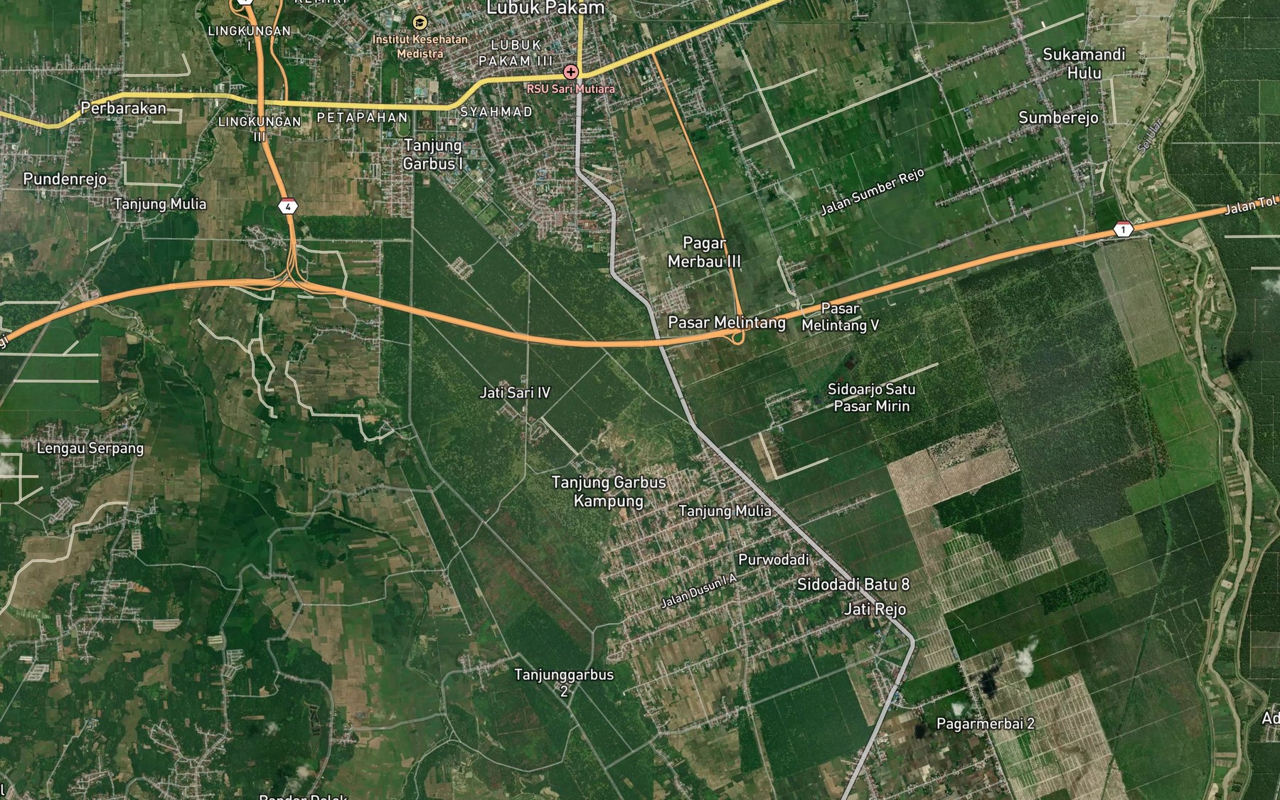 Satellite map of the Sungai Putih