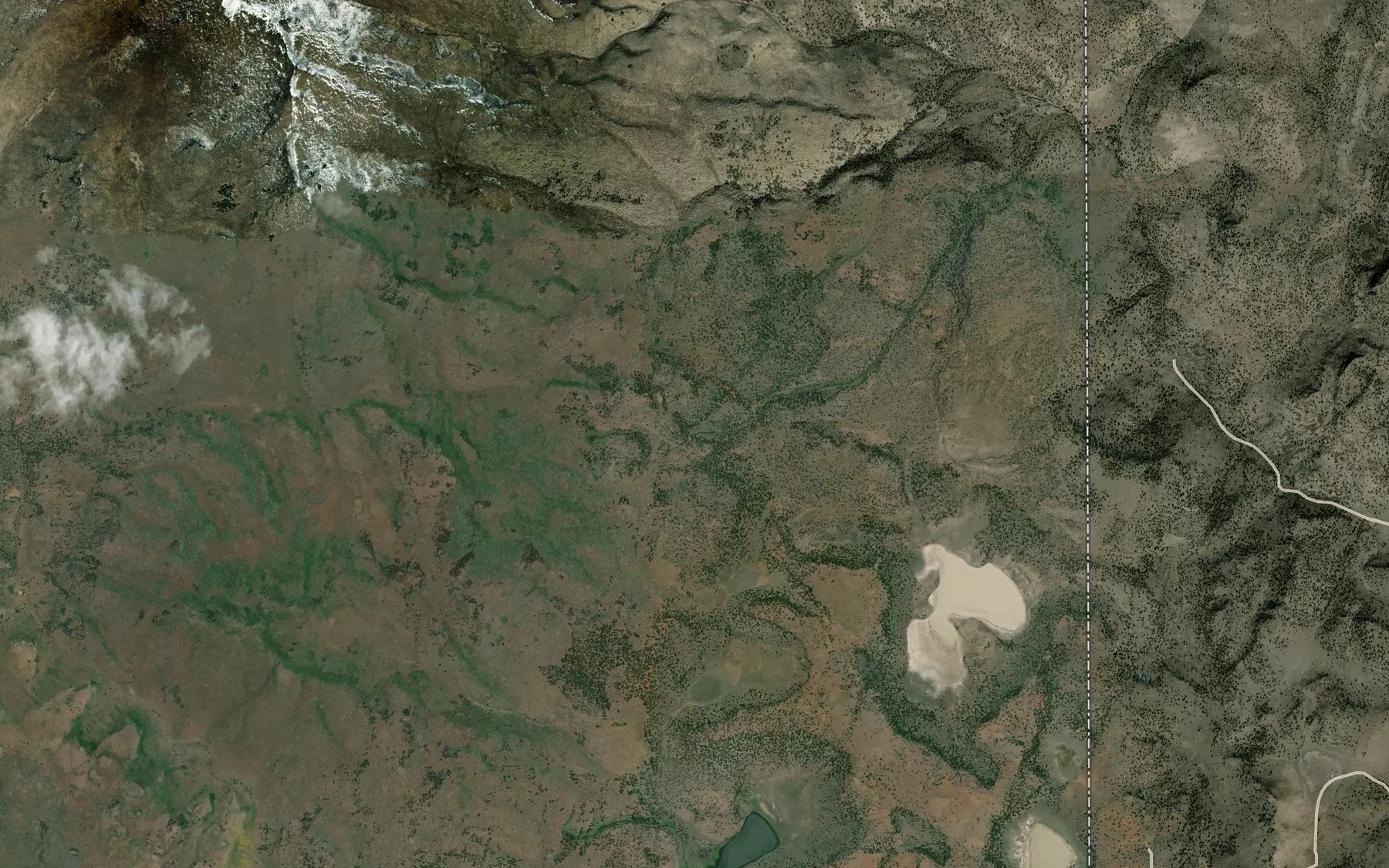 Satellite map of the Bryant Spring