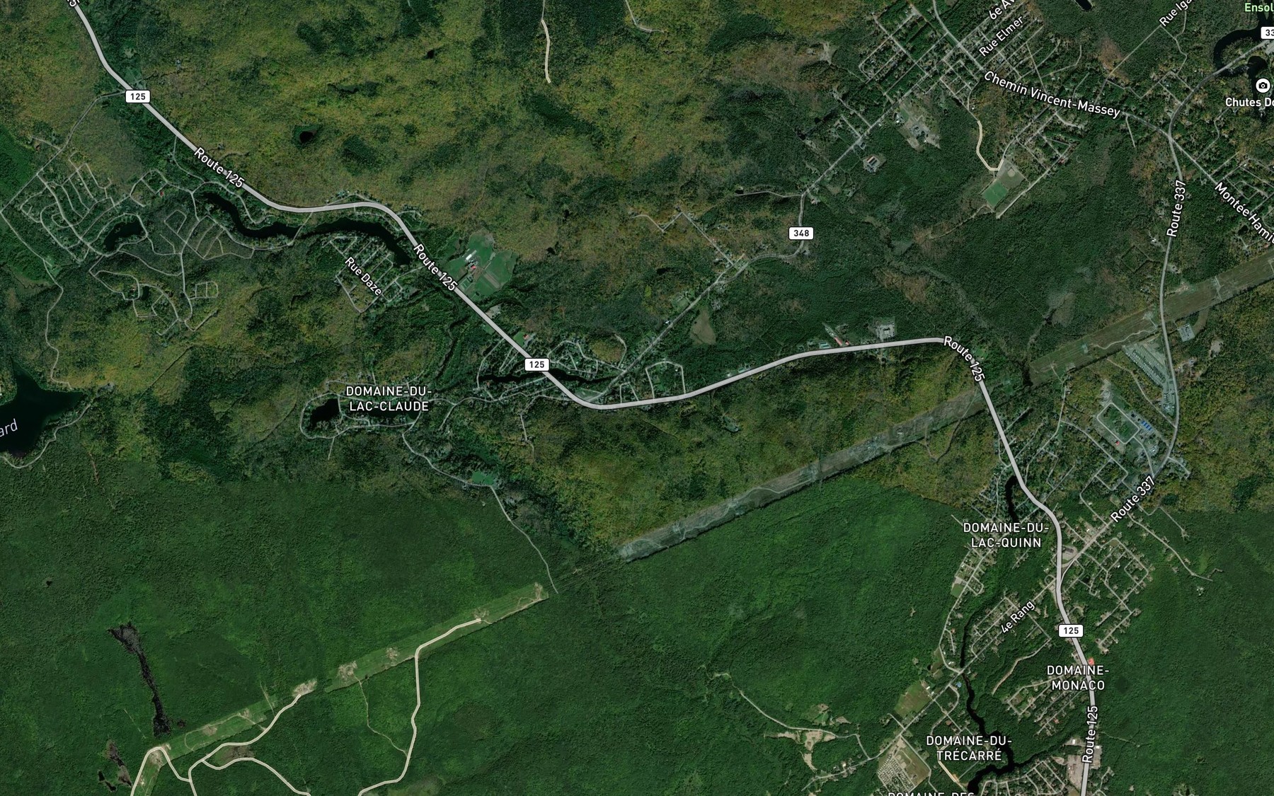 Satellite map of the Lac Canard
