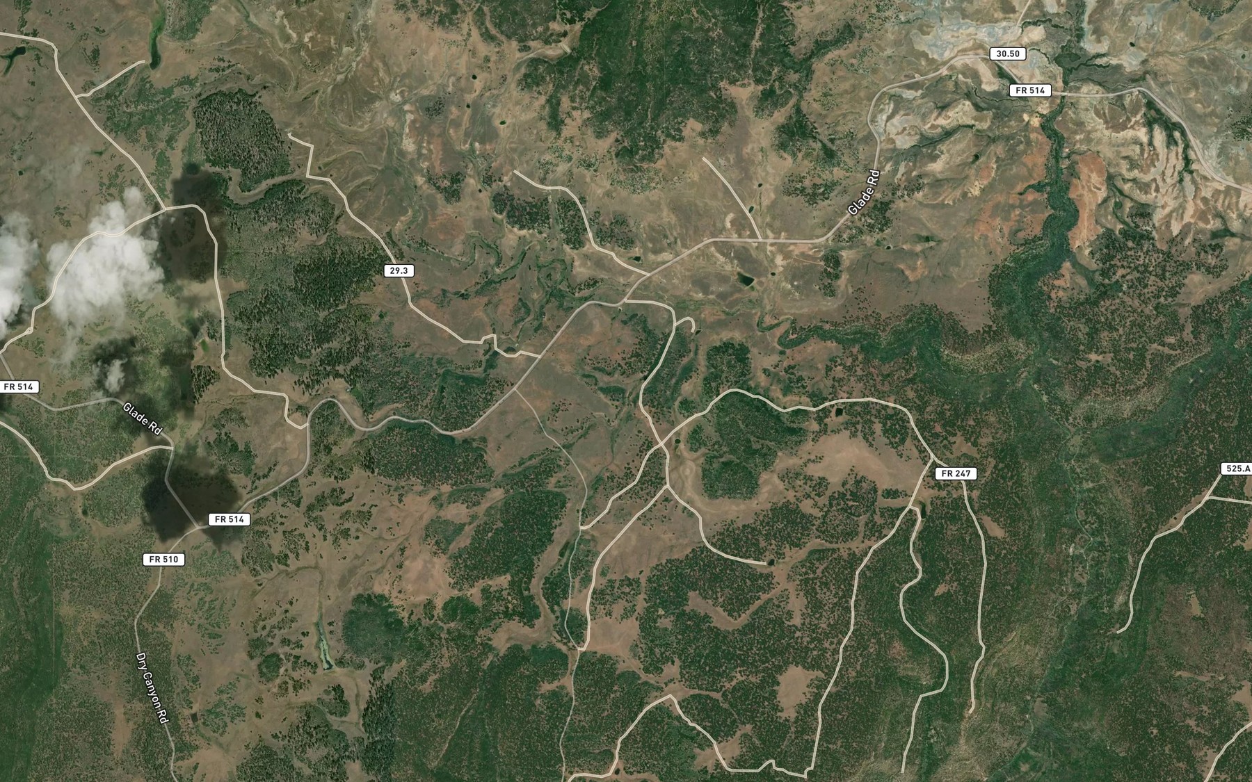 Satellite map of the Trimble Spring