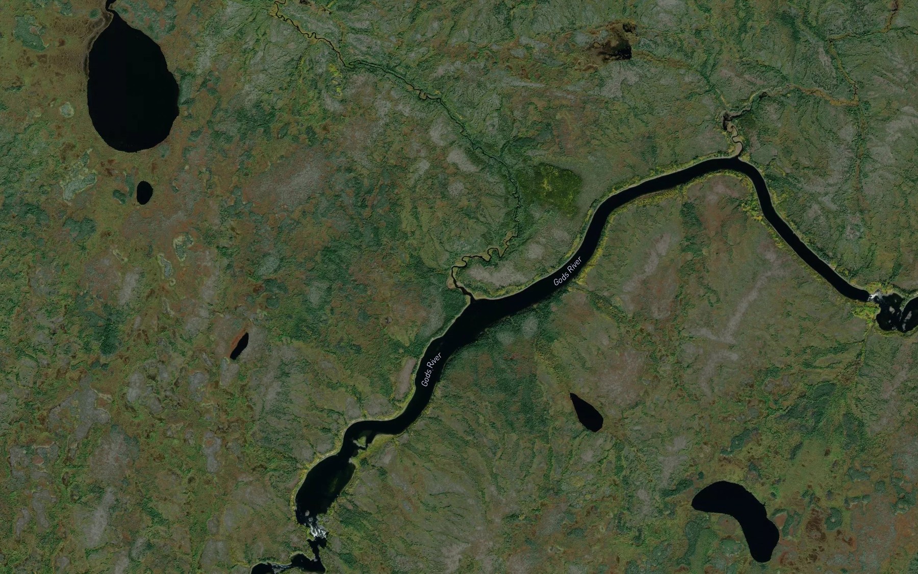 Satellite map of the Nepisew Creek