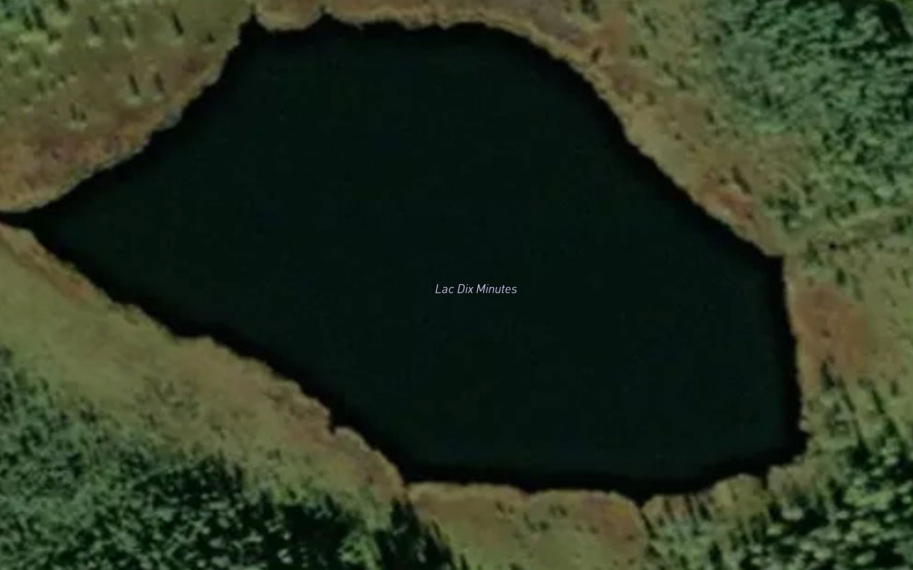 Satellite map of the Lac Dix Minutes