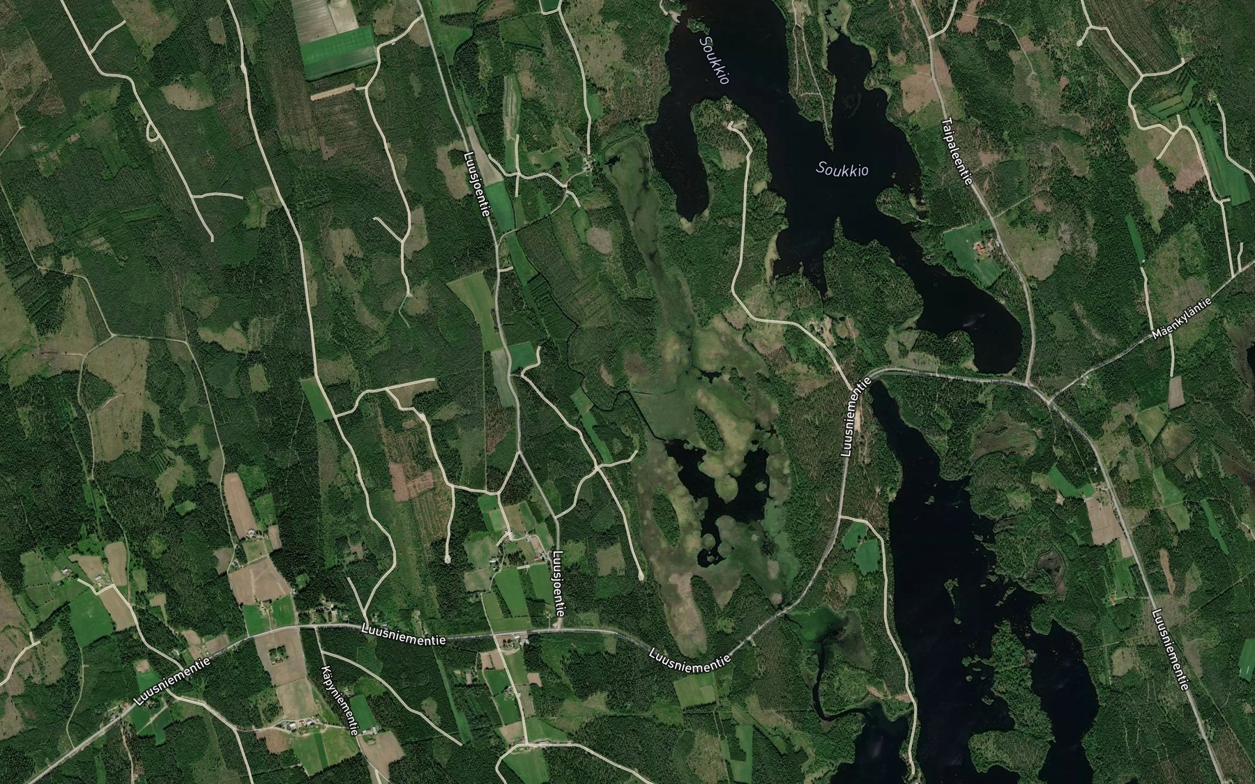 Satellite map of the Luusjoki