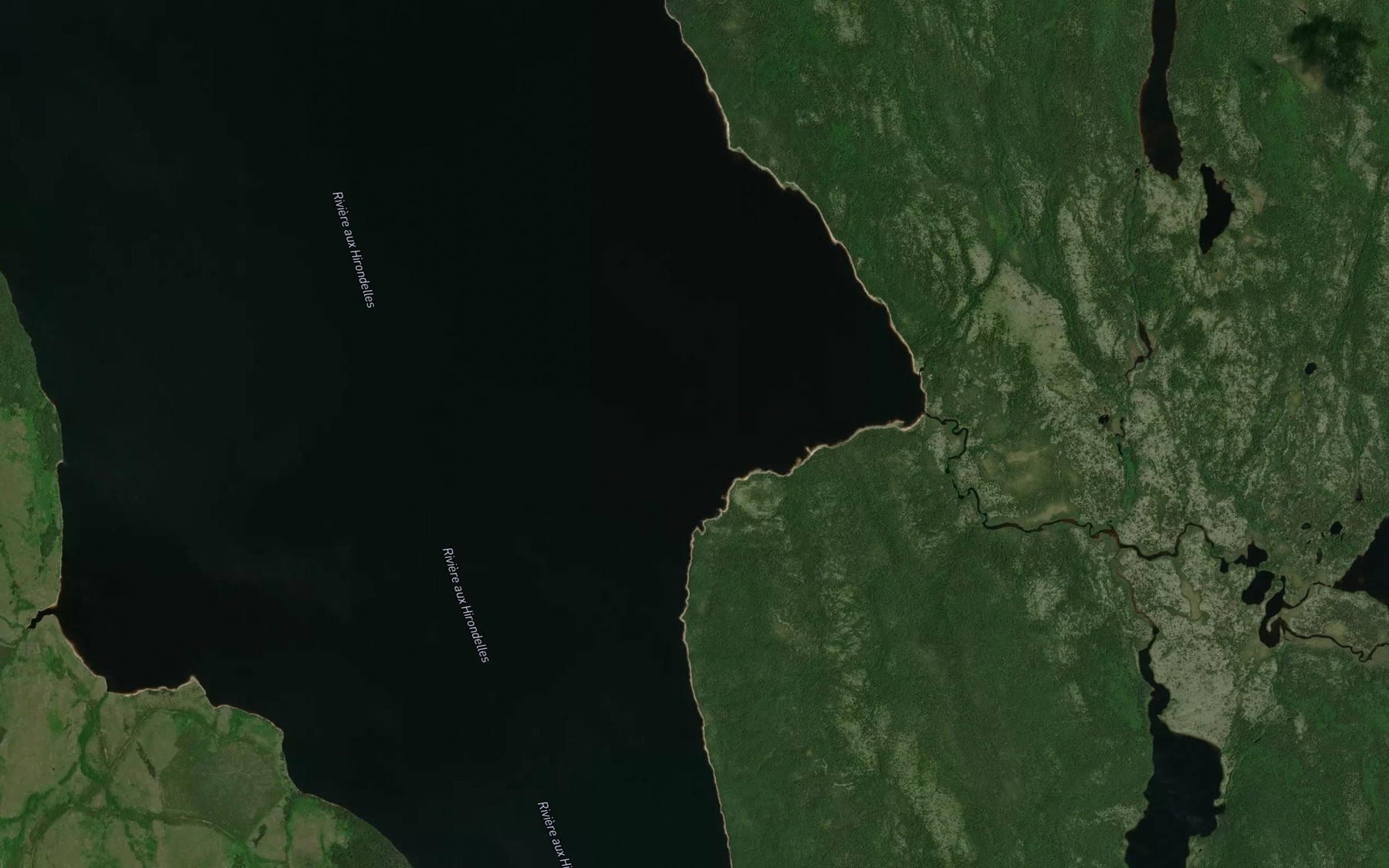 Satellite map of the Baie aux Hirondelles