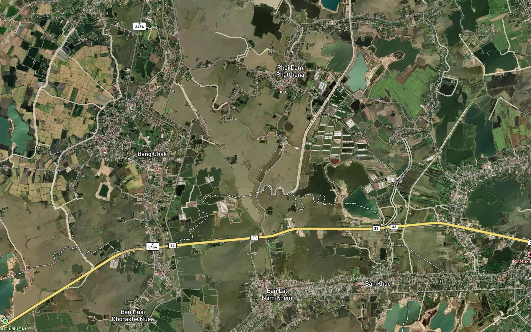 Satellite map of the Nong Boek Phrai