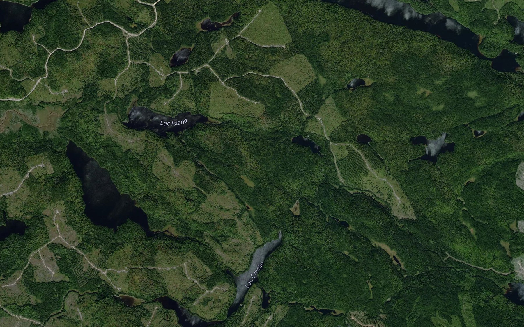 Satellite map of the Etang Gagnon