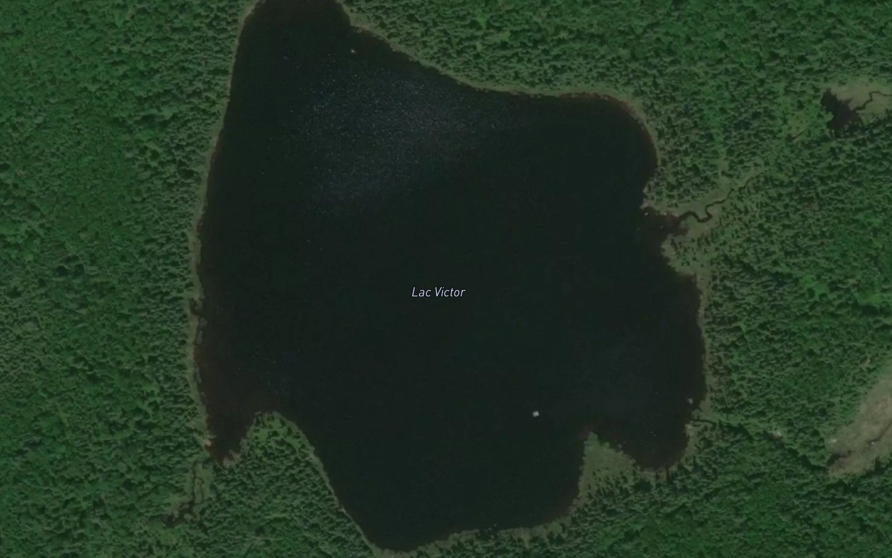 Satellite map of the Lac Victor