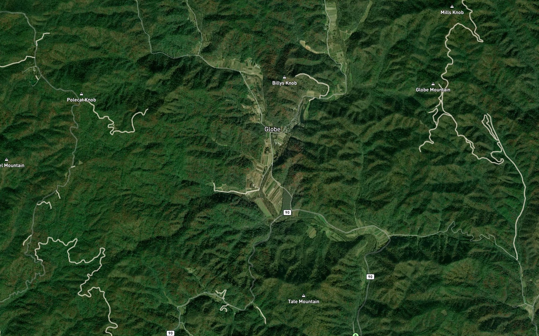 Satellite map of the Cooper Branch